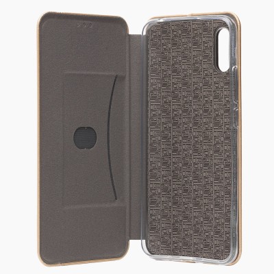 Чехол-книжка для Xiaomi Redmi 9i (золотой) открытие вбок - BC002