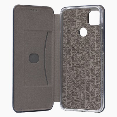 Чехол-книжка для Xiaomi Redmi 9C (синий) открытие вбок - BC002