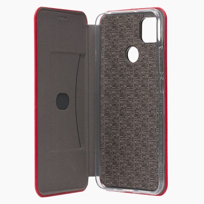 Чехол-книжка для Xiaomi Redmi 9C (красный) открытие вбок - BC002