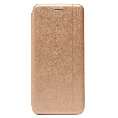 Чехол-книжка для Xiaomi Redmi 9T (золотой) открытие вбок - BC002