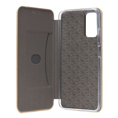Чехол-книжка для Xiaomi Redmi 9T (золотой) открытие вбок - BC002