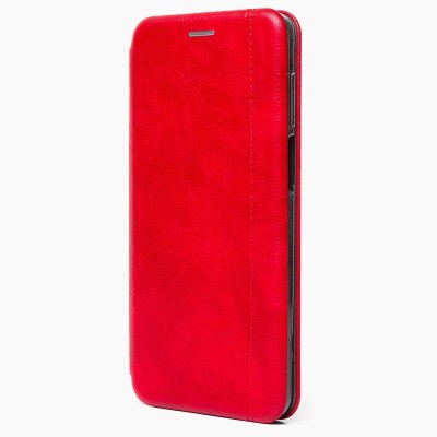 Чехол-книжка для Xiaomi Redmi 9T (красный) открытие вбок - BC002