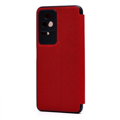 Чехол-книжка для Xiaomi Poco F4 (красный) - BC003