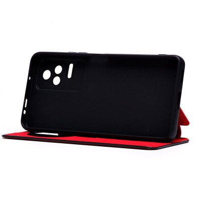 Чехол-книжка для Xiaomi Poco F4 (красный) - BC003