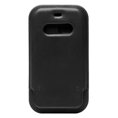 Чехол-конверт для Apple iPhone 12 (черный) - SM001 кожаный SafeMag