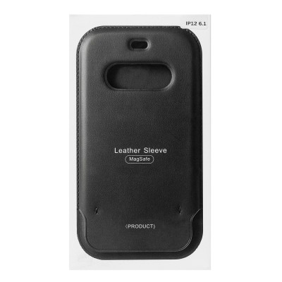 Чехол-конверт для Xiaomi iPhone 12 Pro (черный) - SM001 кожаный SafeMag