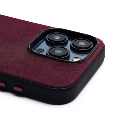 Чехол-накладка для Apple iPhone 15 Pro (багровый) - FineW SafeMag