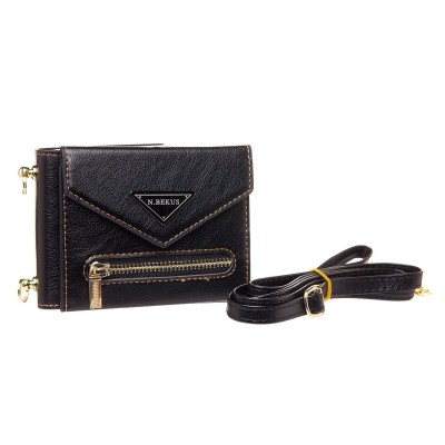 Чехол-накладка для Samsung Galaxy Flip 5 (черный) - FLIP экокожа с ремешком