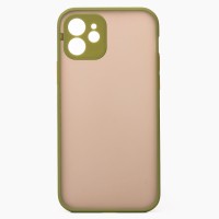 Чехол-накладка для Apple iPhone 12 (зеленый/черный) - PC041