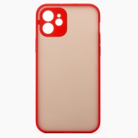 Чехол-накладка для Apple iPhone 12 (красный/черный) - PC041