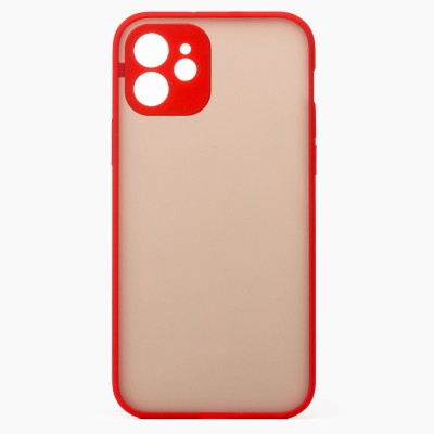 Чехол-накладка для Apple iPhone 12 (красный/черный) - PC041