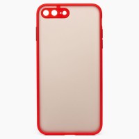 Чехол-накладка для Apple iPhone 8 Plus (красный/черный) - PC041