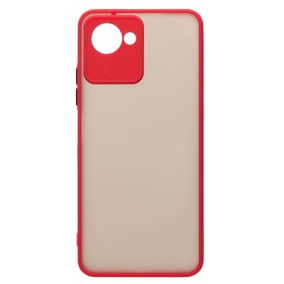 Чехол-накладка для OPPO realme C30 (красный/черный) - PC041 Чехол-накладка для OPPO realme C30 (красный/черный) - PC041