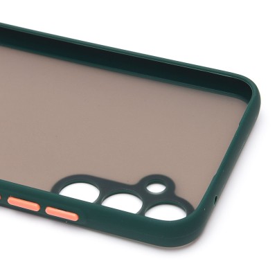 Чехол-накладка для Samsung A346 Galaxy A34 (темно-зеленый/черный) - PC041 Чехол-накладка для Samsung A346 Galaxy A34 (темно-зеленый/черный) - PC041