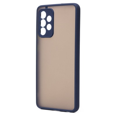 Чехол-накладка для Samsung A525 Galaxy A52 (темно-синий/черный) - PC041