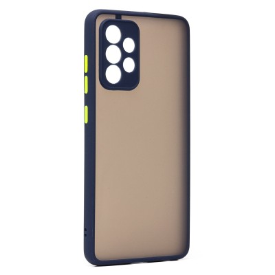 Чехол-накладка для Samsung A525 Galaxy A52 (темно-синий/черный) - PC041