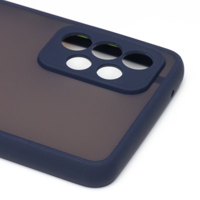 Чехол-накладка для Samsung A525 Galaxy A52 (темно-синий/черный) - PC041