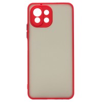 Чехол-накладка для Xiaomi Mi 11 Lite (красный/черный) - PC041