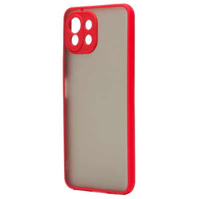 Чехол-накладка для Xiaomi Mi 11 Lite (красный/черный) - PC041