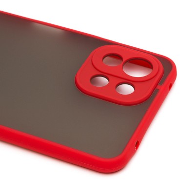 Чехол-накладка для Xiaomi Mi 11 Lite (красный/черный) - PC041