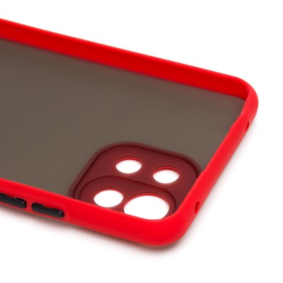 Чехол-накладка для Xiaomi Mi 11 Lite (красный/черный) - PC041