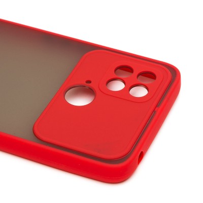 Чехол-накладка для Xiaomi Poco C40 (красный/черный) - PC041