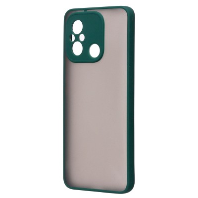 Чехол-накладка для Xiaomi Poco C55 (темно-зеленый/черный) - PC041