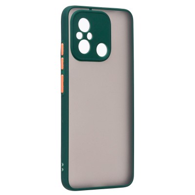 Чехол-накладка для Xiaomi Poco C55 (темно-зеленый/черный) - PC041