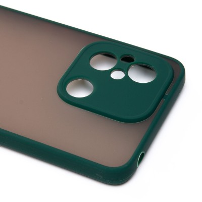 Чехол-накладка для Xiaomi Poco C55 (темно-зеленый/черный) - PC041