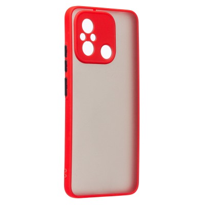 Чехол-накладка для Xiaomi Poco C55 (красный/черный) - PC041