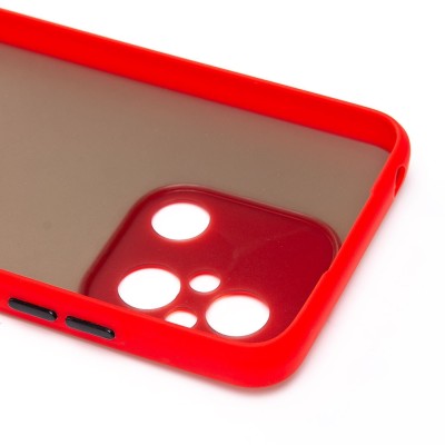 Чехол-накладка для Xiaomi Poco C55 (красный/черный) - PC041