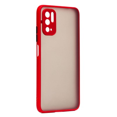Чехол-накладка для Xiaomi Poco M3 Pro 5G (красный/черный) - PC041