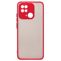 Чехол-накладка для Xiaomi Redmi 10C (красный/черный) - PC041