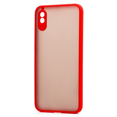 Чехол-накладка для Xiaomi Redmi 9i (красный/черный) - PC041
