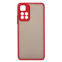Чехол-накладка для Xiaomi Note 11 Pro+ CN (красный/черный) - PC041