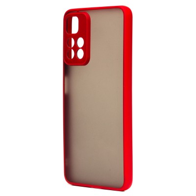 Чехол-накладка для Xiaomi Note 11 Pro+ CN (красный/черный) - PC041