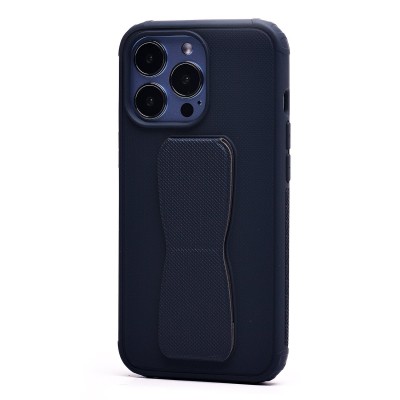 Чехол-накладка для Apple iPhone 13 Pro с подставкой и магнитом (темно-синий) - PC058