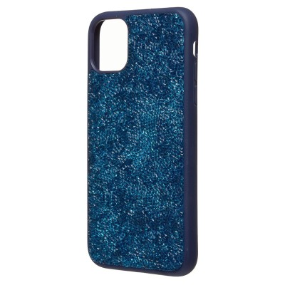 Чехол-накладка для Apple iPhone 11 россыпь кристаллов (ледяной синий) - PC071 POSH SHINE