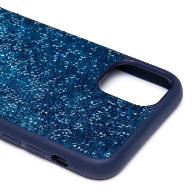 Чехол-накладка для Apple iPhone 11 россыпь кристаллов (ледяной синий) - PC071 POSH SHINE