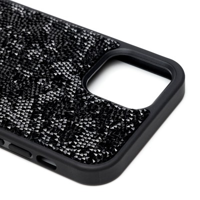 Чехол-накладка для Apple iPhone 12 Pro россыпь кристаллов (черный) - PC071 POSH SHINE