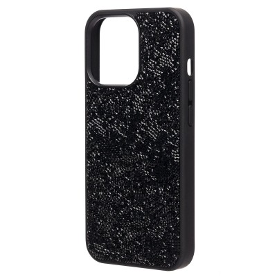 Чехол-накладка для Apple iPhone 13 Pro россыпь кристаллов (черный) - PC071 POSH SHINE