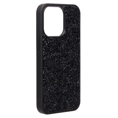 Чехол-накладка для Apple iPhone 13 Pro россыпь кристаллов (черный) - PC071 POSH SHINE