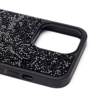 Чехол-накладка для Apple iPhone 13 Pro россыпь кристаллов (черный) - PC071 POSH SHINE