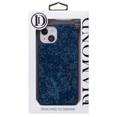Чехол-накладка для Apple iPhone 13 россыпь кристаллов (ледяной синий) - PC071 POSH SHINE