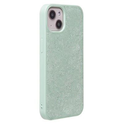 Чехол-накладка для Apple iPhone 13 россыпь кристаллов (ледяной мятный) - PC071 POSH SHINE