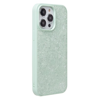 Чехол-накладка для Apple iPhone 14 Pro Max россыпь кристаллов (ледяной мятный) - PC071 POSH SHINE Чехол-накладка для Apple iPhone 14 Pro Max россыпь кристаллов (ледяной мятный) - PC071 POSH SHINE