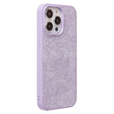 Чехол-накладка для Apple iPhone 14 Pro Max россыпь кристаллов (ледяной фиолетовый) - PC071 POSH SHINE