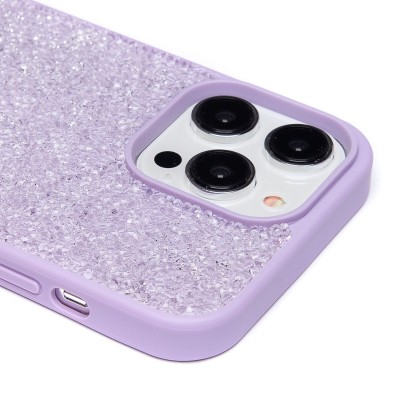 Чехол-накладка для Apple iPhone 14 Pro Max россыпь кристаллов (ледяной фиолетовый) - PC071 POSH SHINE