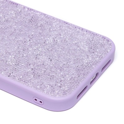 Чехол-накладка для Apple iPhone 14 Pro Max россыпь кристаллов (ледяной фиолетовый) - PC071 POSH SHINE