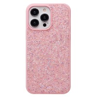 Чехол-накладка для Apple iPhone 14 Pro Max россыпь кристаллов (розовый) - PC071 POSH SHINE